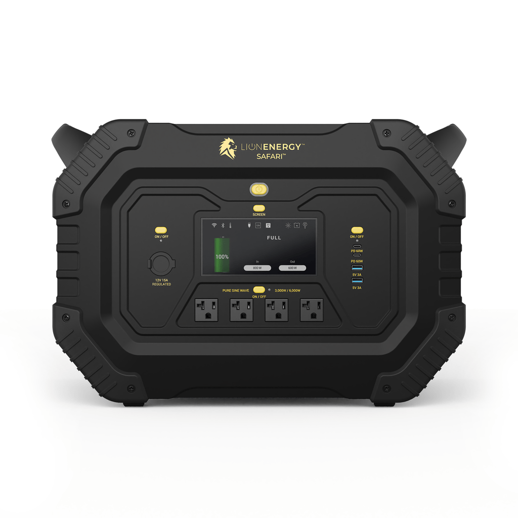 Lion Energy Safari 3000W/1612Wh LifePO4 Power Generator - The Outdoor ...