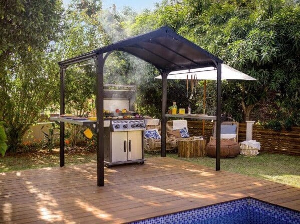 Palram - Canopia | Austin 6x8 BBQ Grill Gazebo - The Outdoor